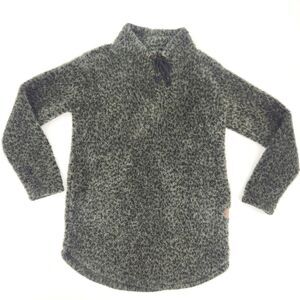 Maurices Fleece Topic Womens Extra Small XS Fleece Mock Neck Tie Fuzzy Cozycore